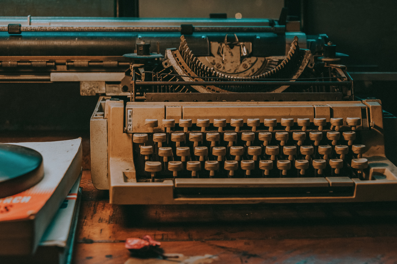 Close-Up Photo of Vintage Typewriter